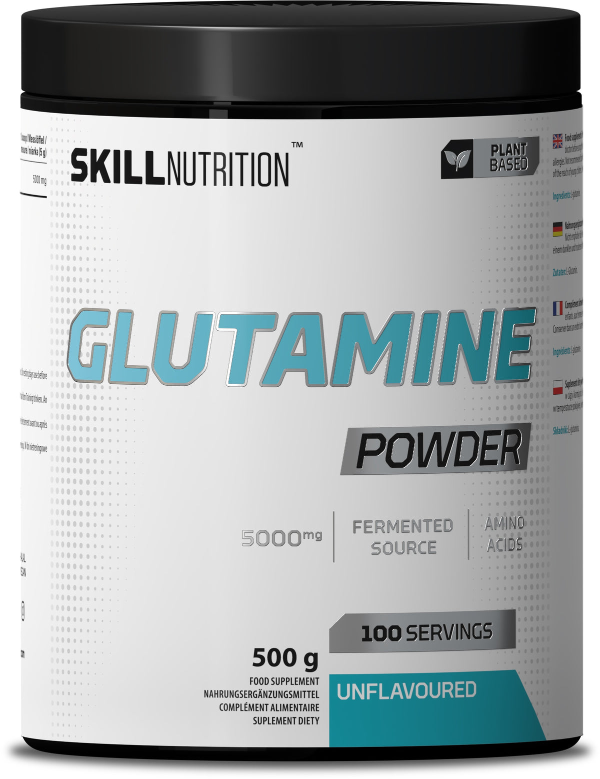 1-Glutamine Powder, Unflavoured - 500 grams 1