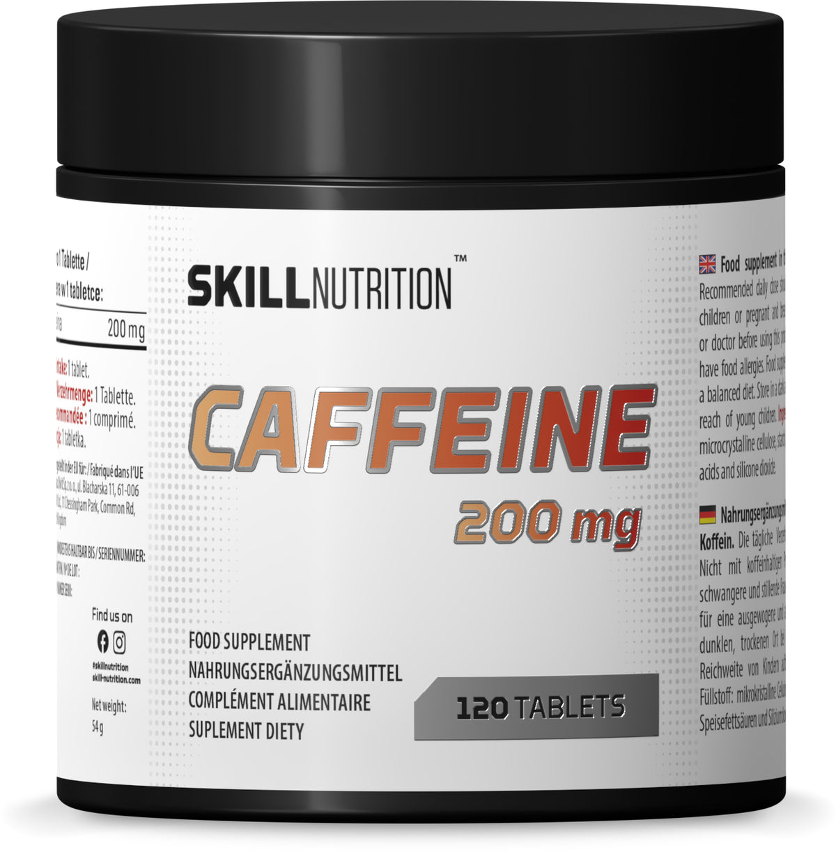1-Caffeine, 200mg - 120 tablets 1