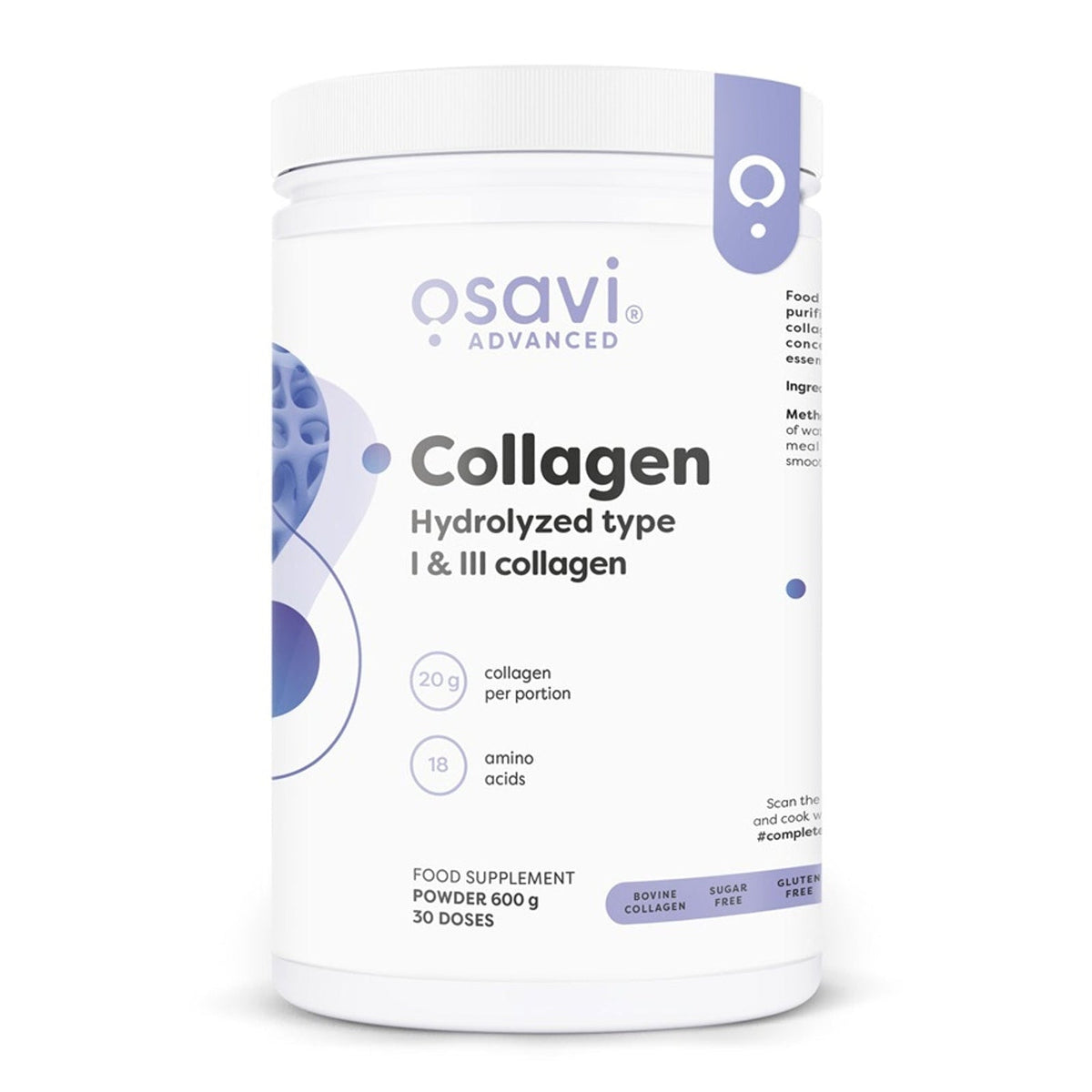 Osavi Collagène hydrolysé type I & III 600 g