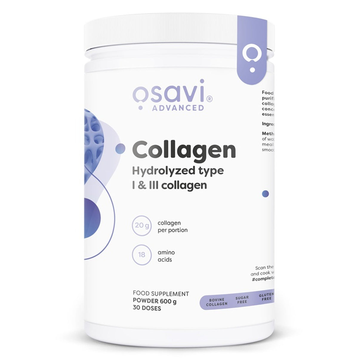 Osavi Collagène hydrolysé type I & III 600 g