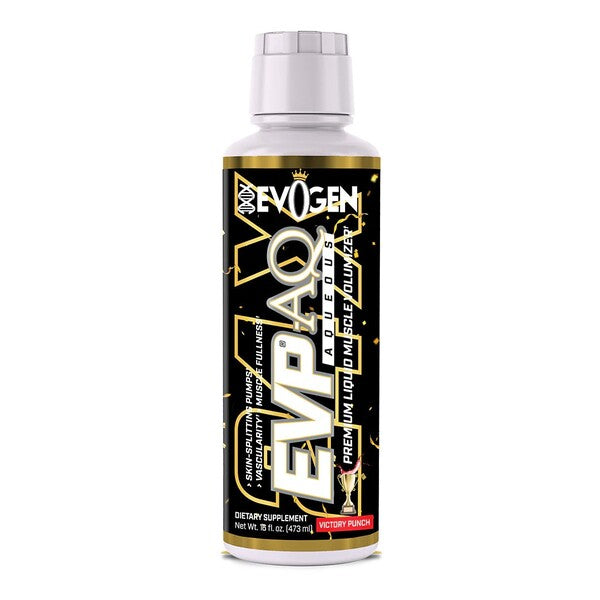 Bouteille d'Evogen EVP AQ, glycérol liquide, saveur Victory Punch