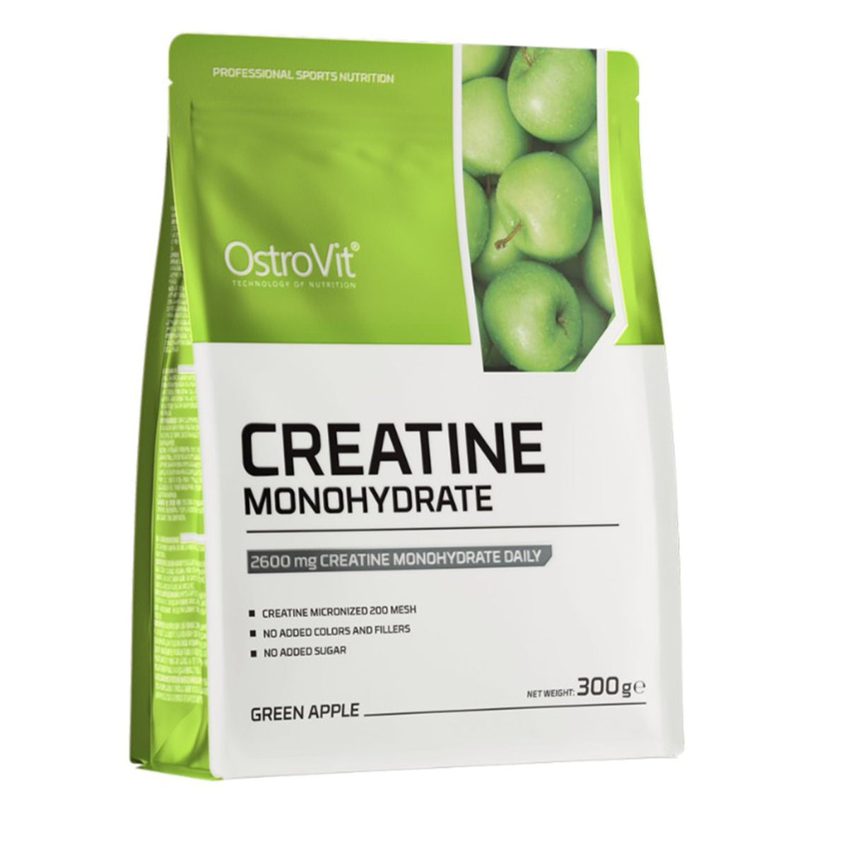 OstroVit Créatine monohydrate pomme verte, pot de 300 g