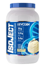Pot d'Evogen IsoJect, isolat de whey filtré à froid, saveur Vanille