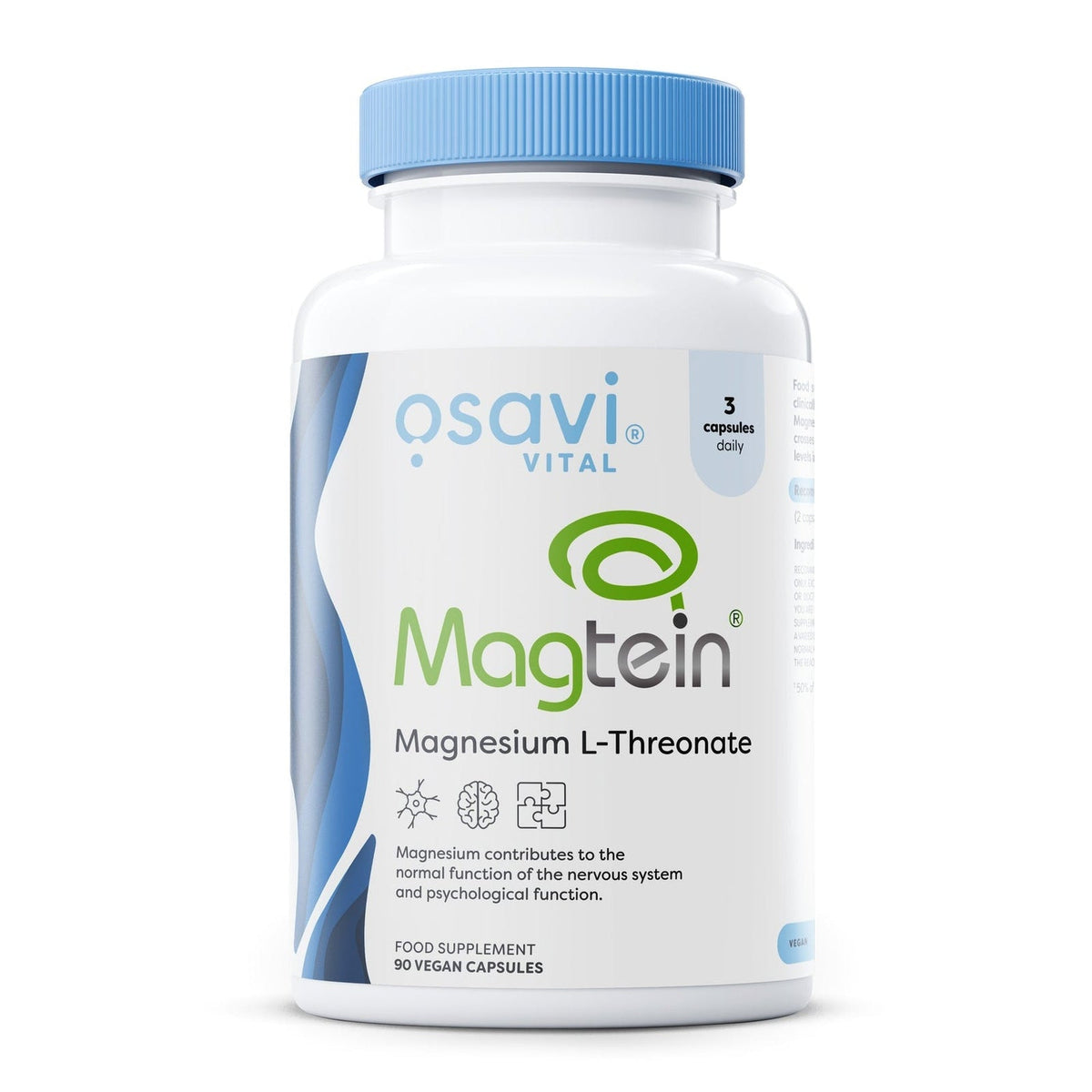 Osavi Magtein L-thréonate de magnésium, flacon de 90 gélules