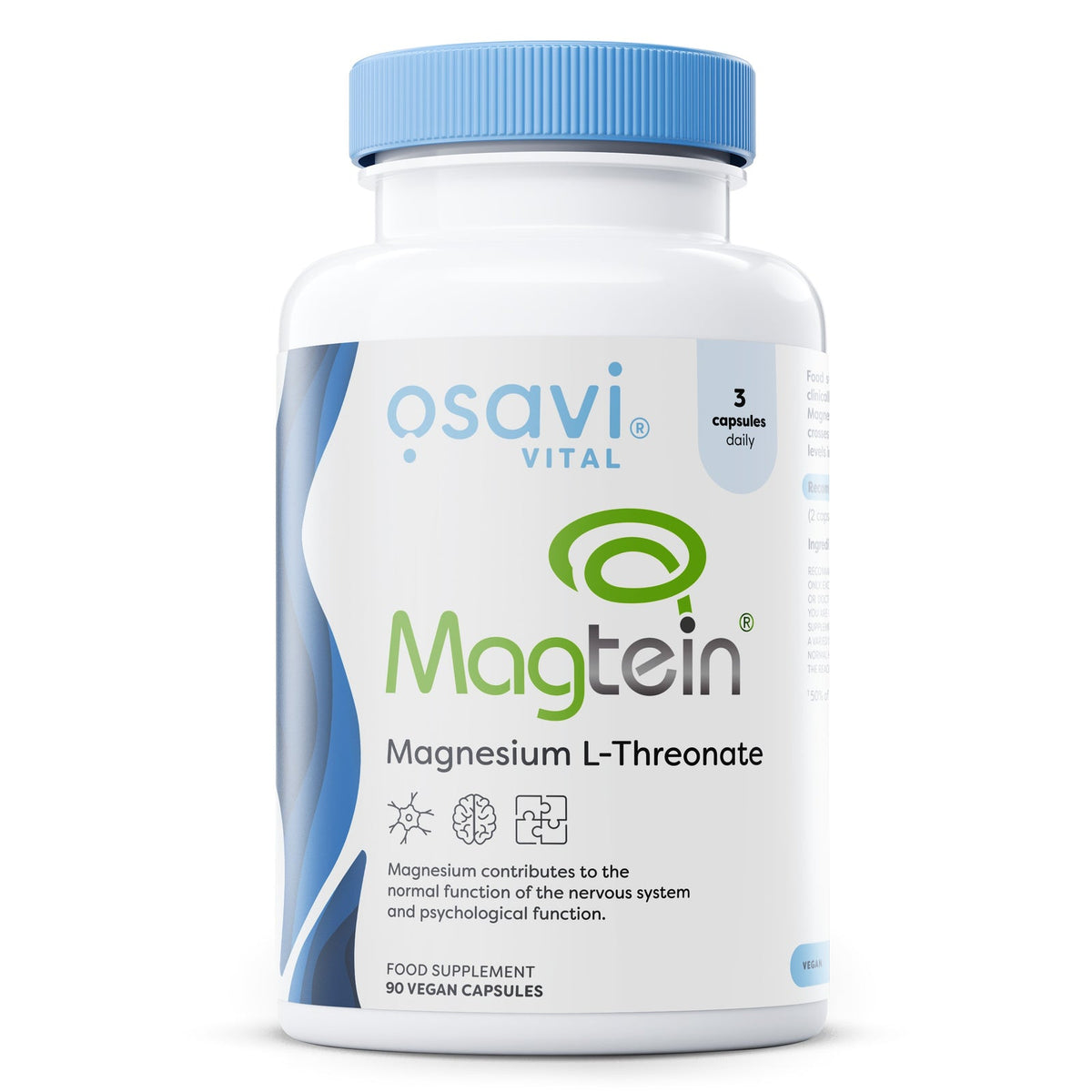 Osavi Magtein L-thréonate de magnésium, flacon de 90 gélules