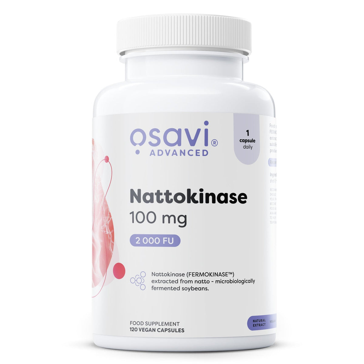 Osavi Nattokinase 100 mg, flacon de 120 gélules