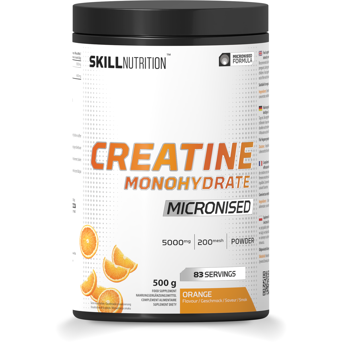 Skill Nutrition Créatine Monohydrate Micronisée — Orange / 500 g