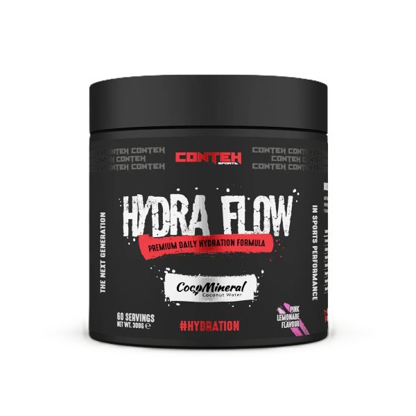 Pot de Conteh Sports Hydra Flow, formule d'hydratation à l'eau de coco, saveur Limonade Rose