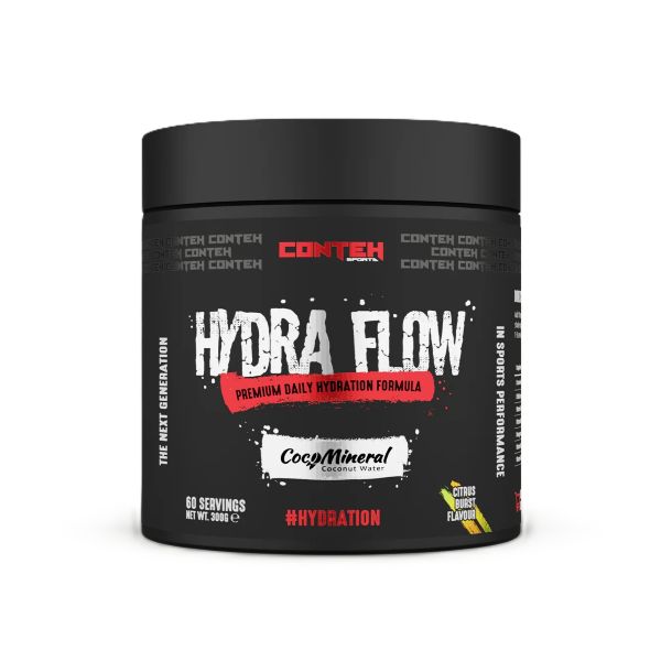 Pot de Conteh Sports Hydra Flow, formule d'hydratation à l'eau de coco, saveur Agrumes