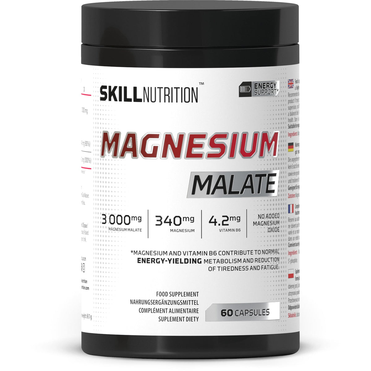 Skill Nutrition Malate de Magnésium — 60 gélules