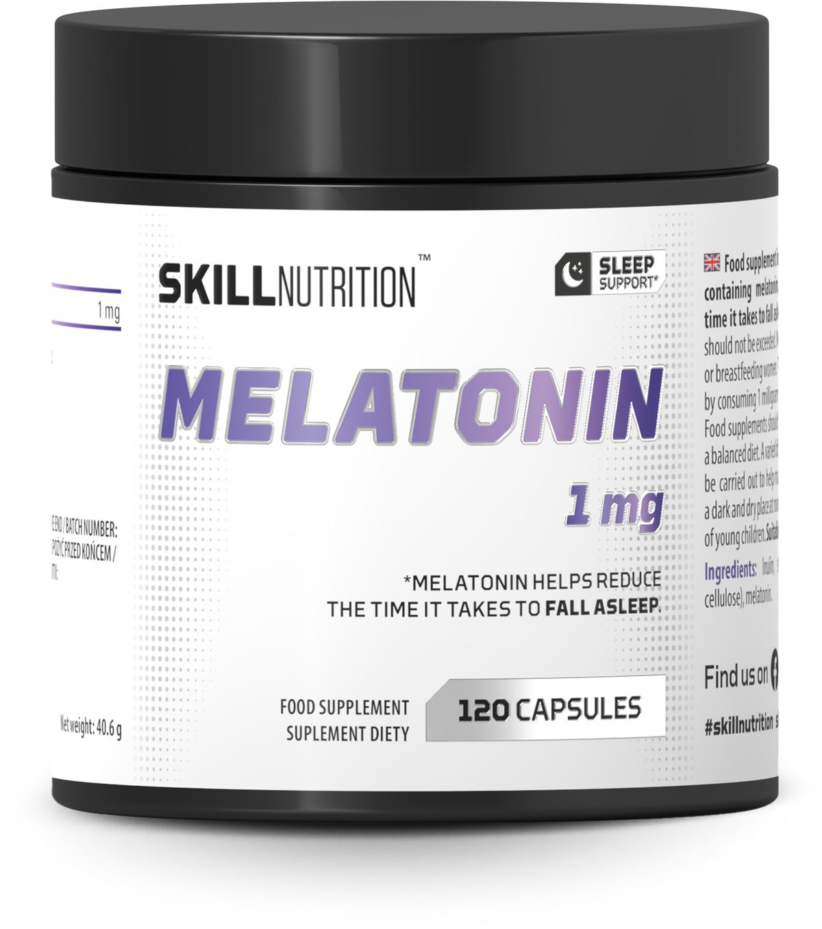 1-Melatonin, 1 mg - 120 caps 1