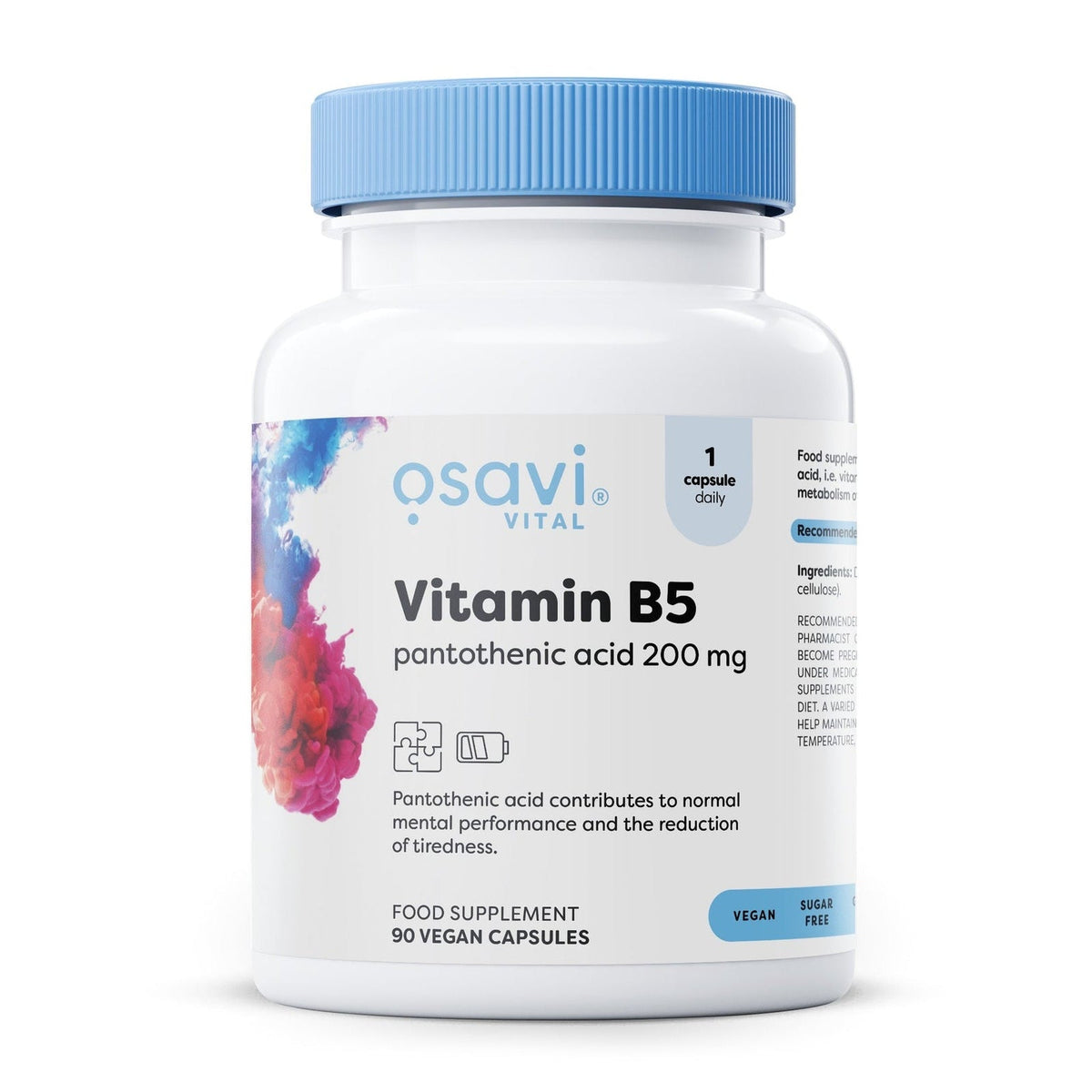 Osavi Vitamine B5 acide pantothénique 200 mg, flacon de 90 gélules