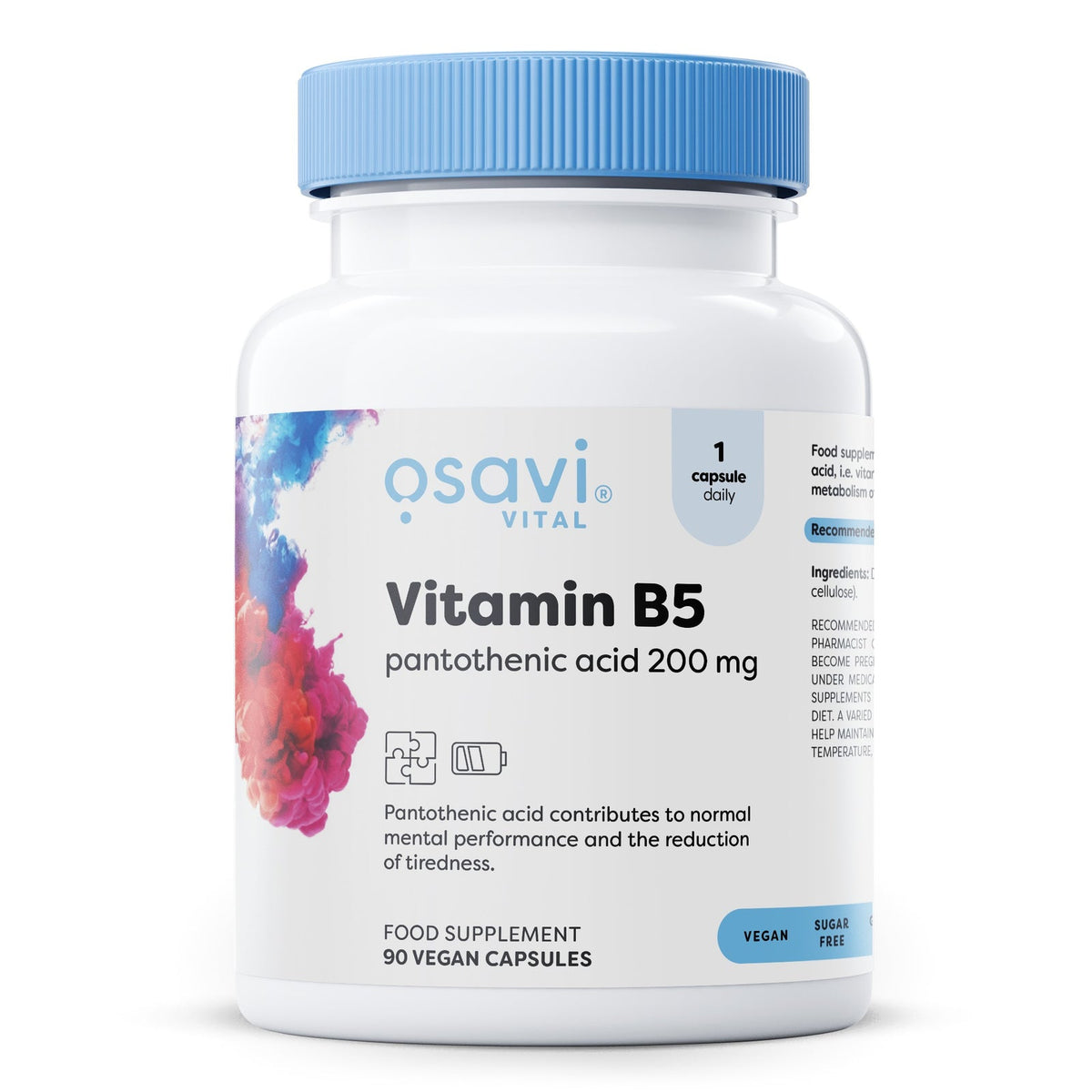 Osavi Vitamine B5 acide pantothénique 200 mg, flacon de 90 gélules