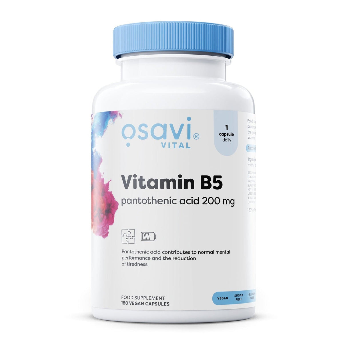 Osavi Vitamine B5 acide pantothénique 200 mg, flacon de 180 gélules