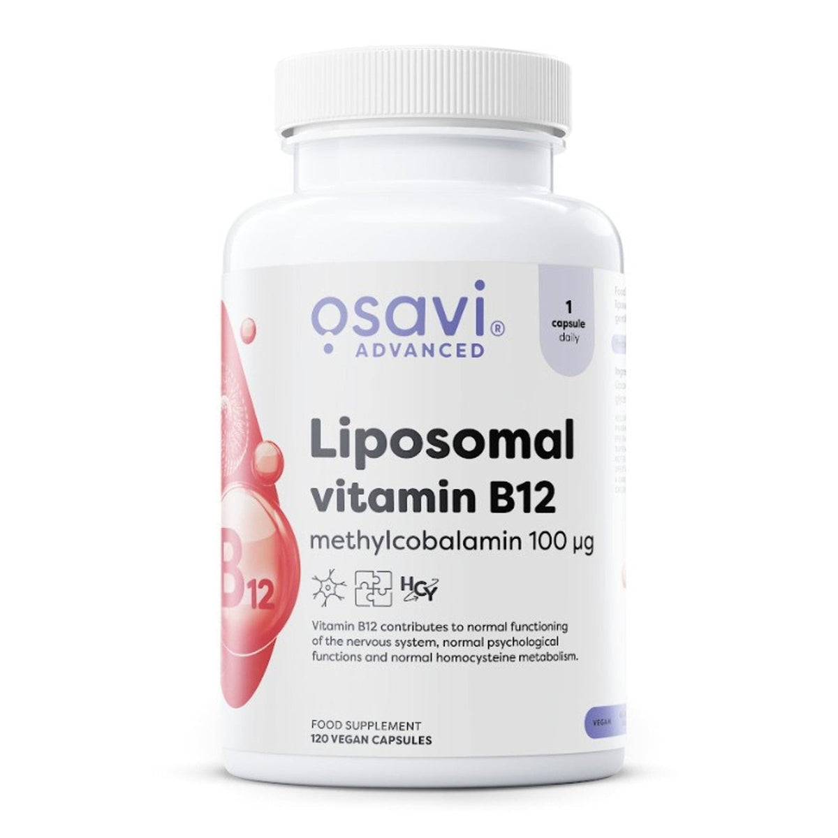 Osavi Vitamine B12 liposomale 100 µg, flacon de 120 gélules