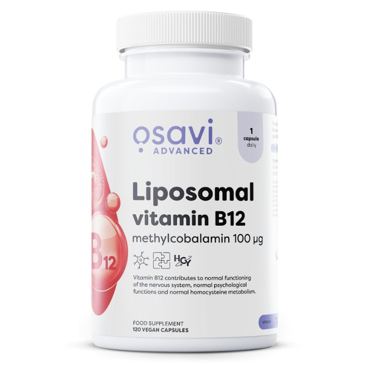 Osavi Vitamine B12 liposomale 100 µg, flacon de 120 gélules