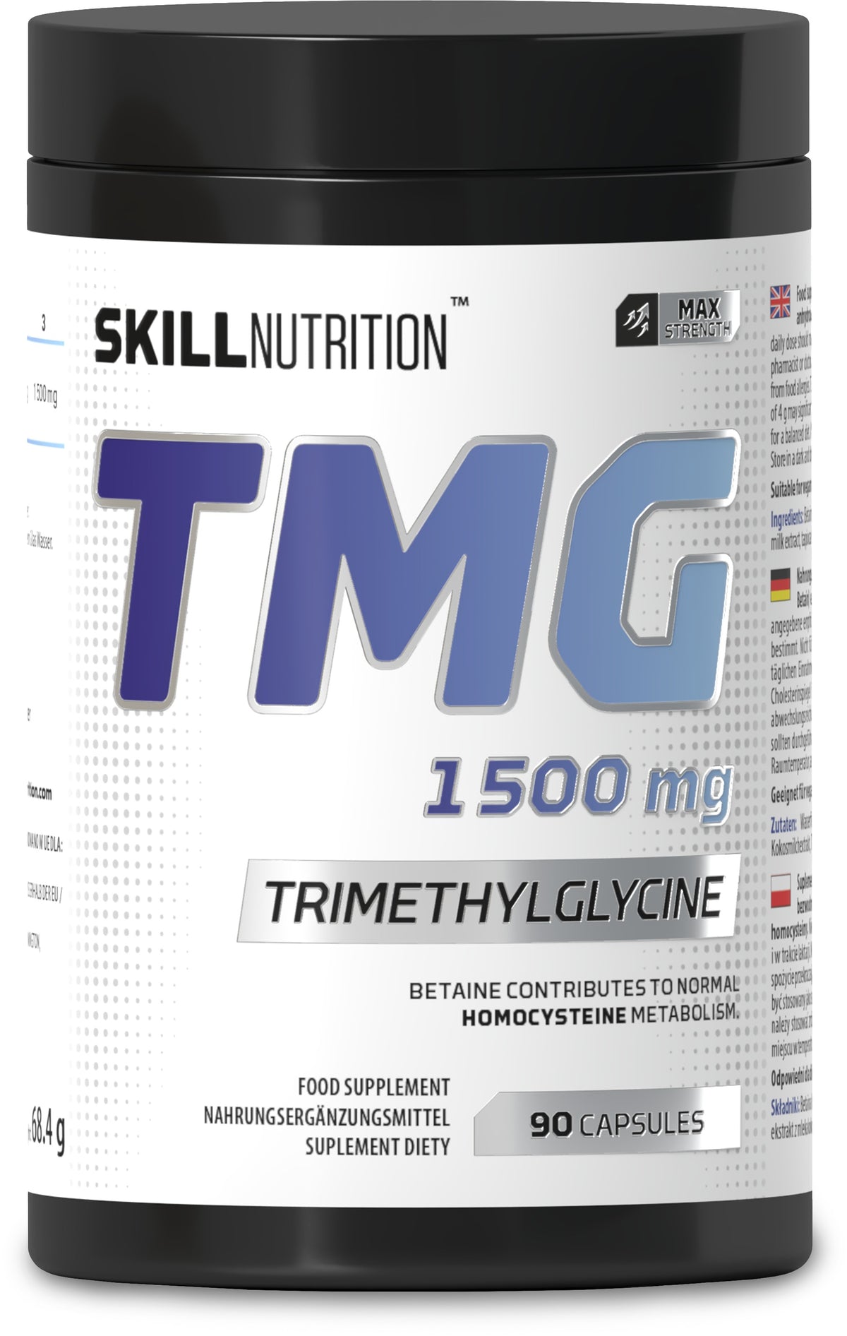 1-TMG Trimethylglycine, 1500mg - 90 vegan caps 1