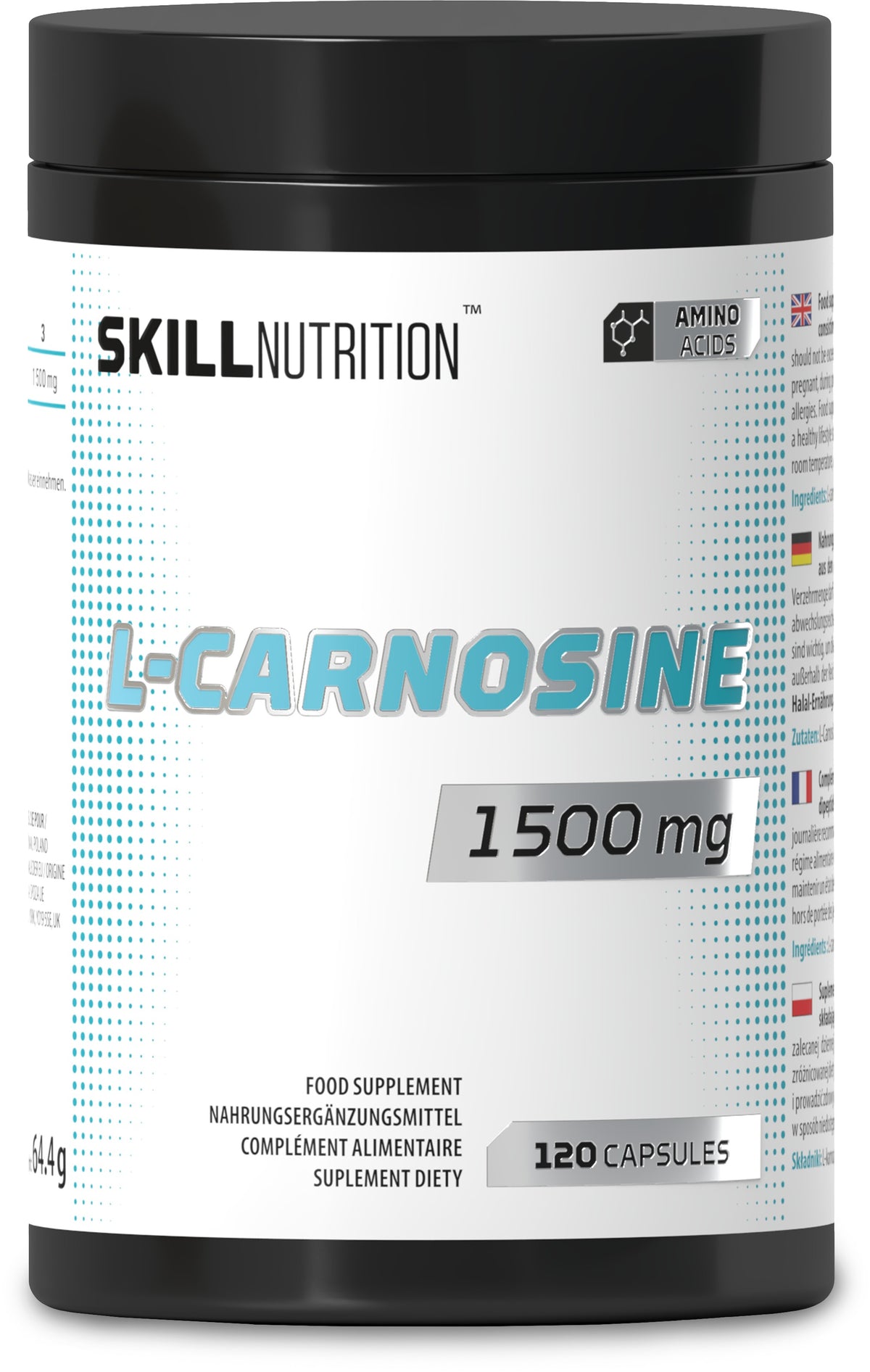1-L-Carnosine, 1500mg - 120 vegan caps 1