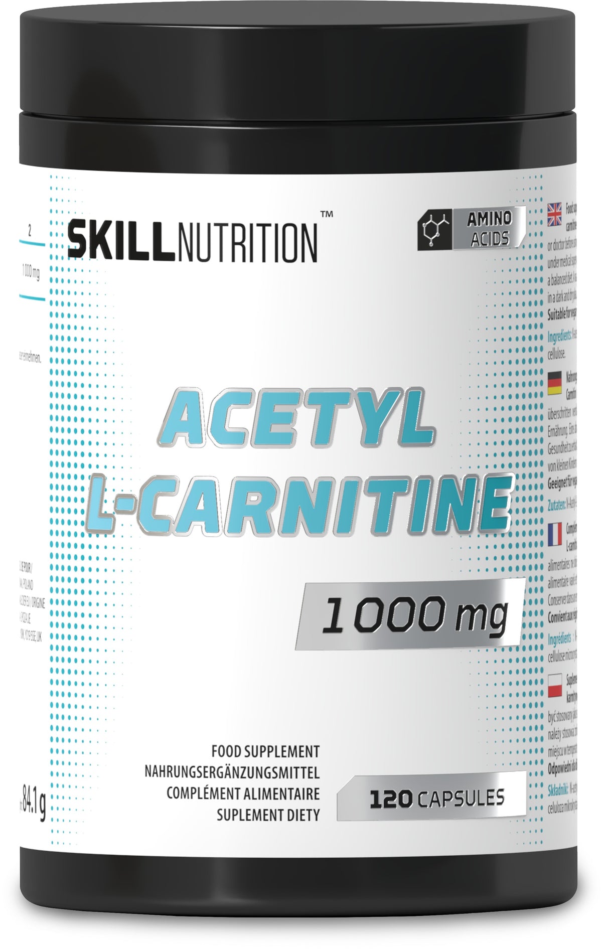1-Acetyl L-Carnitine, 1000mg - 120 vegan caps 1