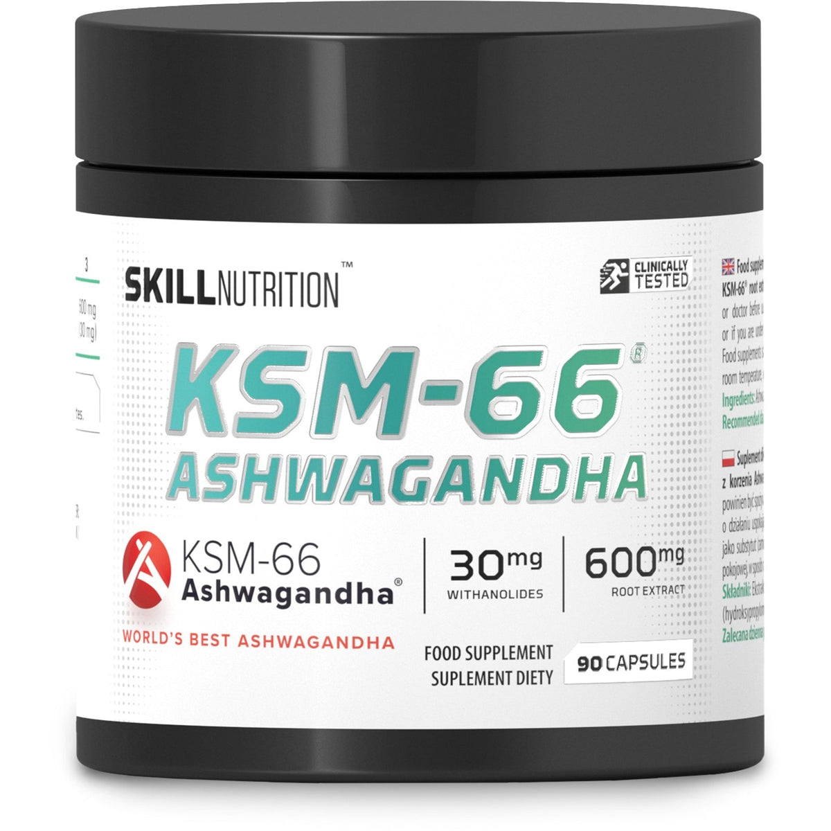 Skill Nutrition Ashwagandha KSM-66 — 90 gélules