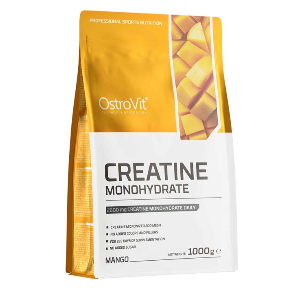 OstroVit Créatine monohydrate mangue, pot de 300 g