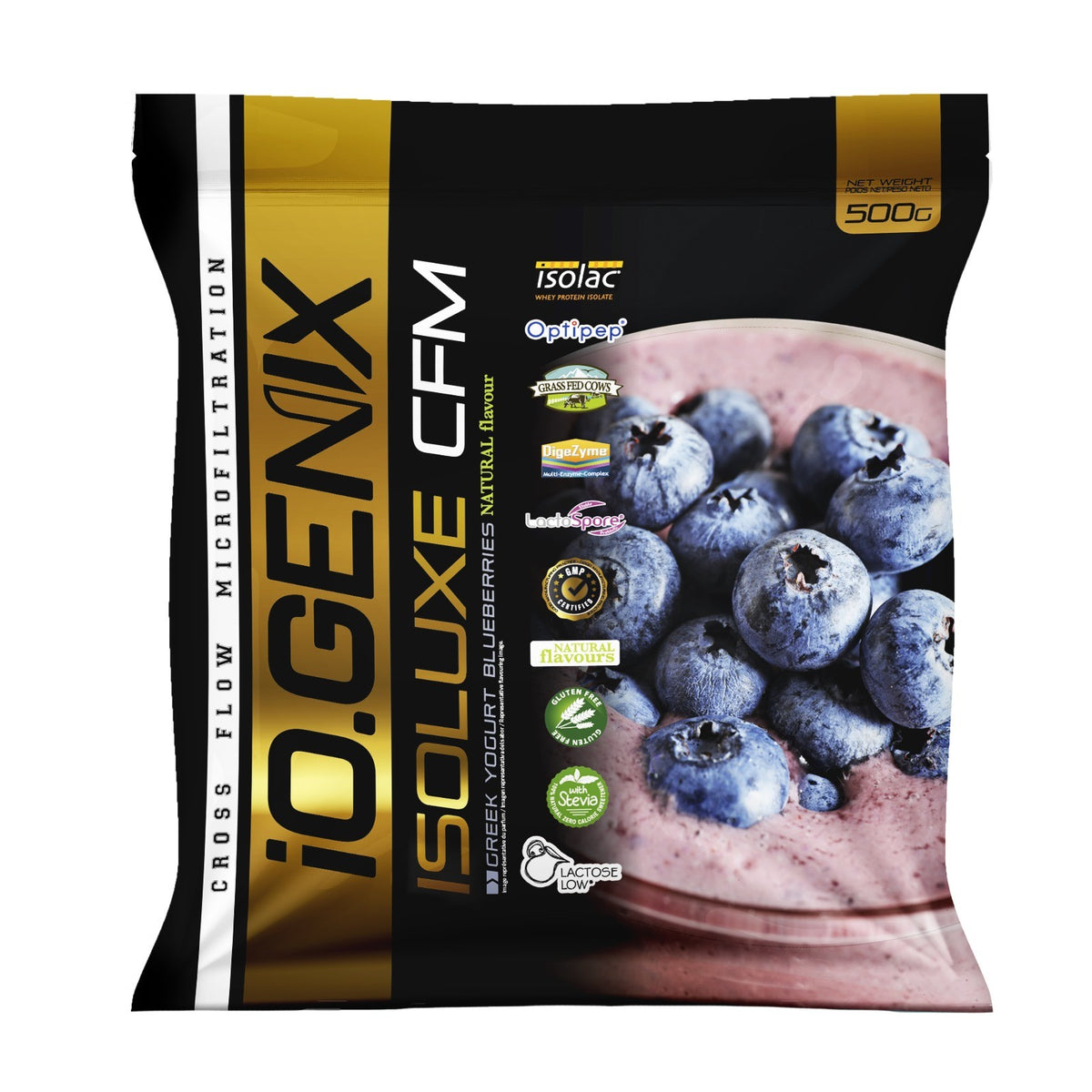 IO Genix Isoluxe CFM 500 g - Yaourt grec et myrtilles