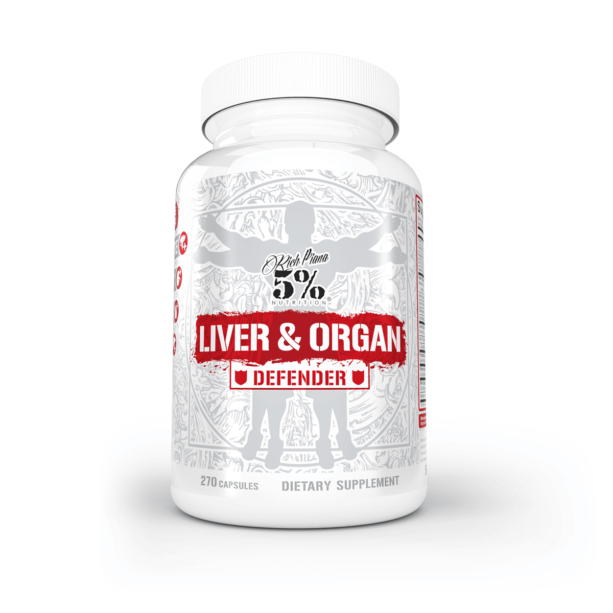 Flacon de 5% Nutrition Liver and Organ Defender, 270 gélules