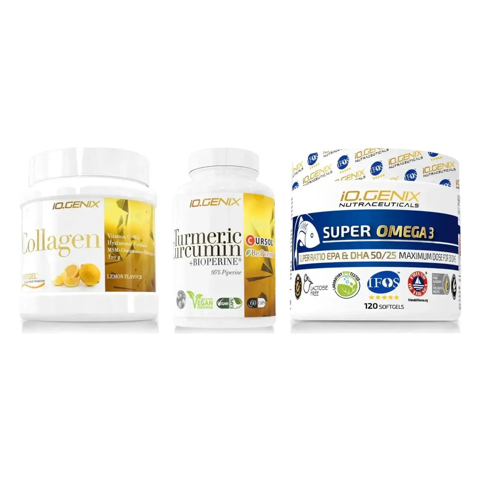 Pack articulations : collagène Fortigel, curcuma BioPerine et oméga 3