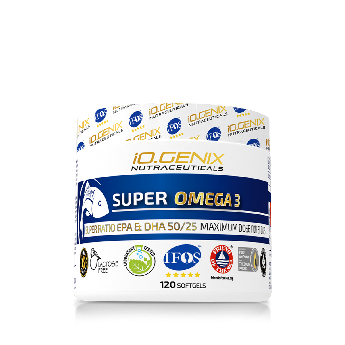 IO Genix Super Omega 3 Luxury - huile de poisson concentrée EPA DHA