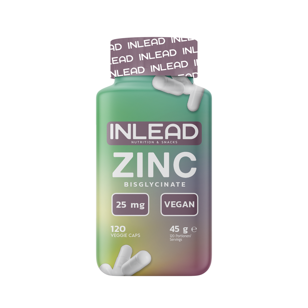 INLEAD Zinc Bisglycinate 25 mg — 120 gélules